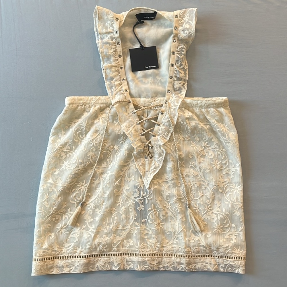 NWT The Kooples | Small | Lace Up Blouse